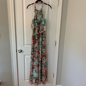 Jessica Simpson - Floral Maxi Dress - Halter Neck